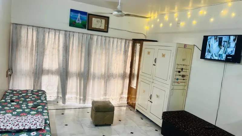 Safe and Secure Common Lobby Lounge at City House Girls PG Navrangpura