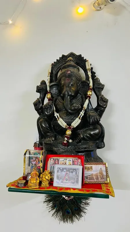Sacred Temple Prayer Shelf in Common Area at City House PG